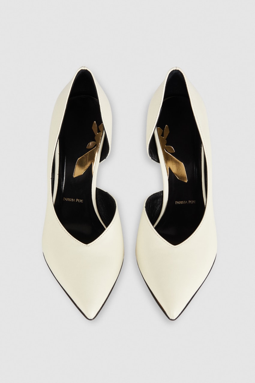 Patrizia Pepe Smooth Leather Pumps Beige | 3681TKSZM