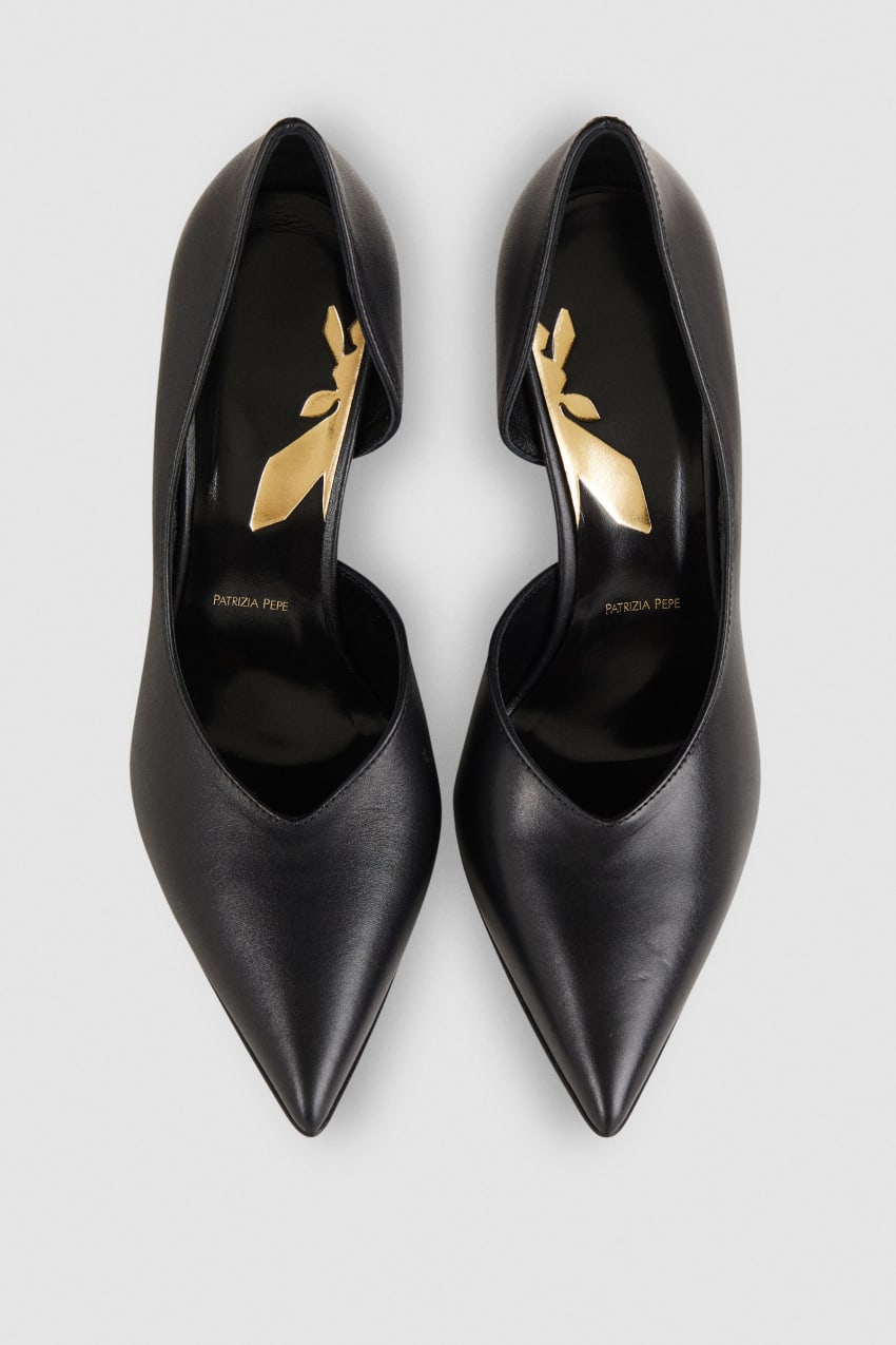 Patrizia Pepe Smooth Leather Pumps Zwart | 0165DQTEH