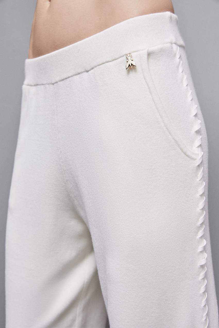 Patrizia Pepe Soft Viscose Joggers Wit | 4509CTFGH