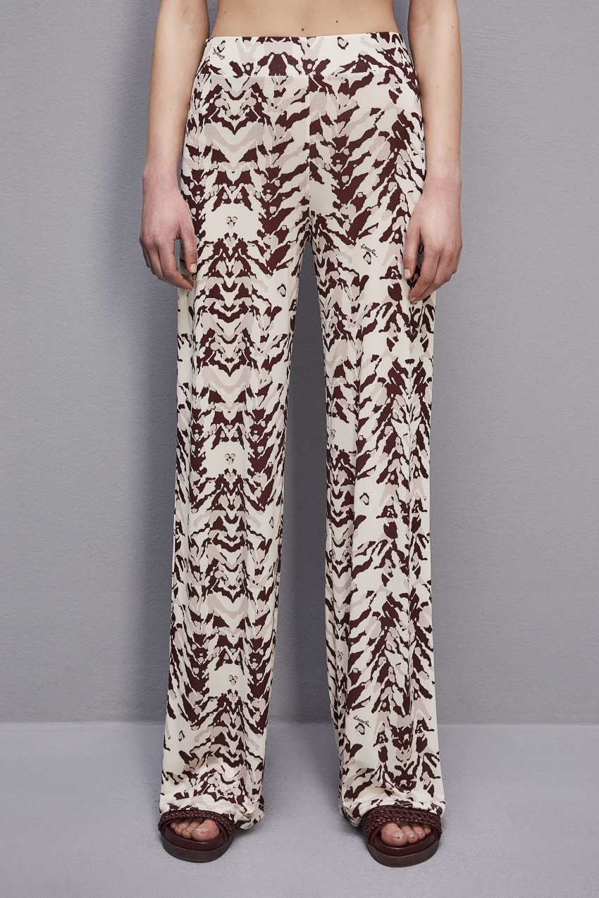 Patrizia Pepe Stretch Jersey Pants With Print Gekleurd | 3278OFTRQ