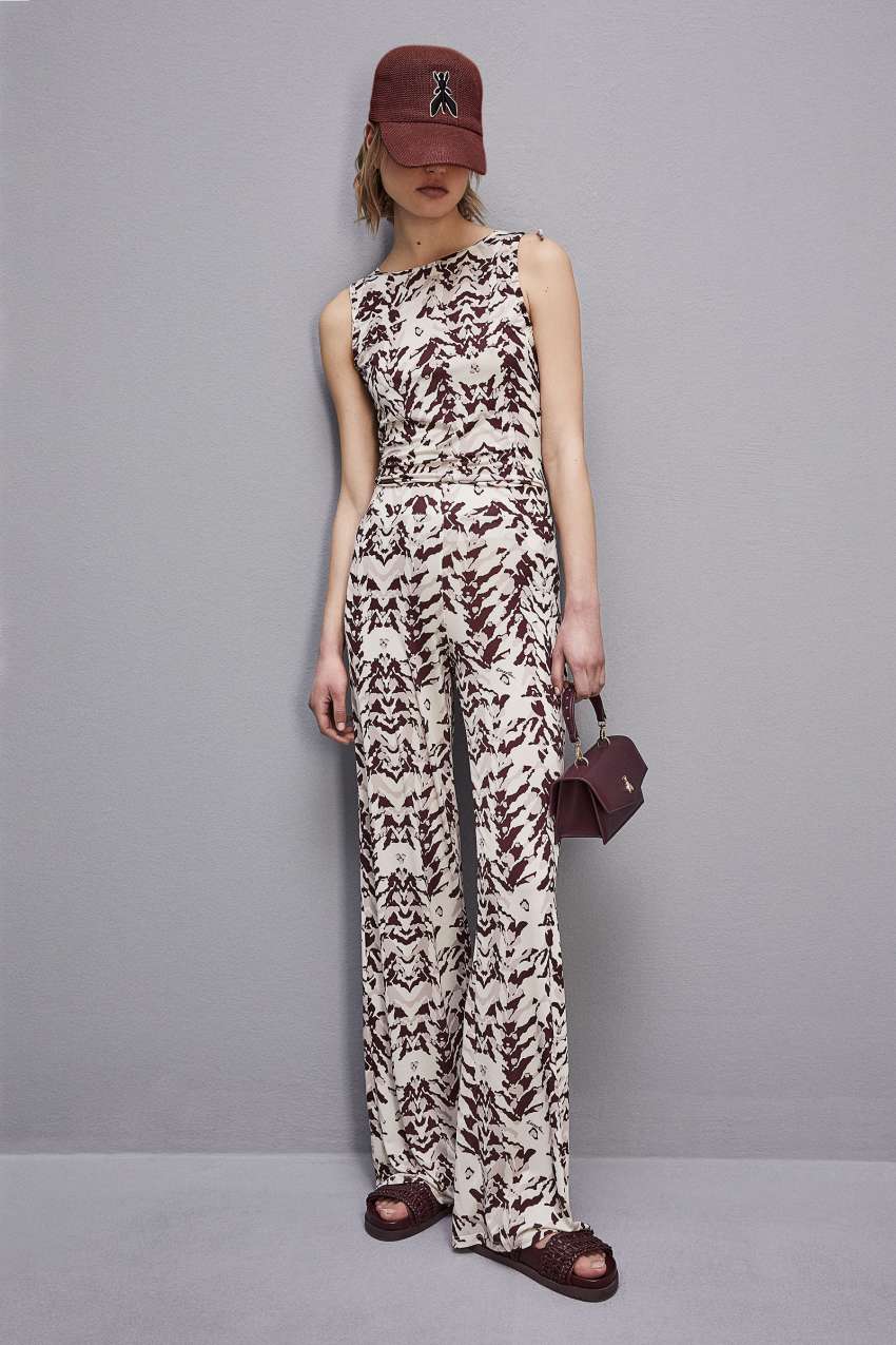 Patrizia Pepe Stretch Jersey Pants With Print Gekleurd | 3278OFTRQ