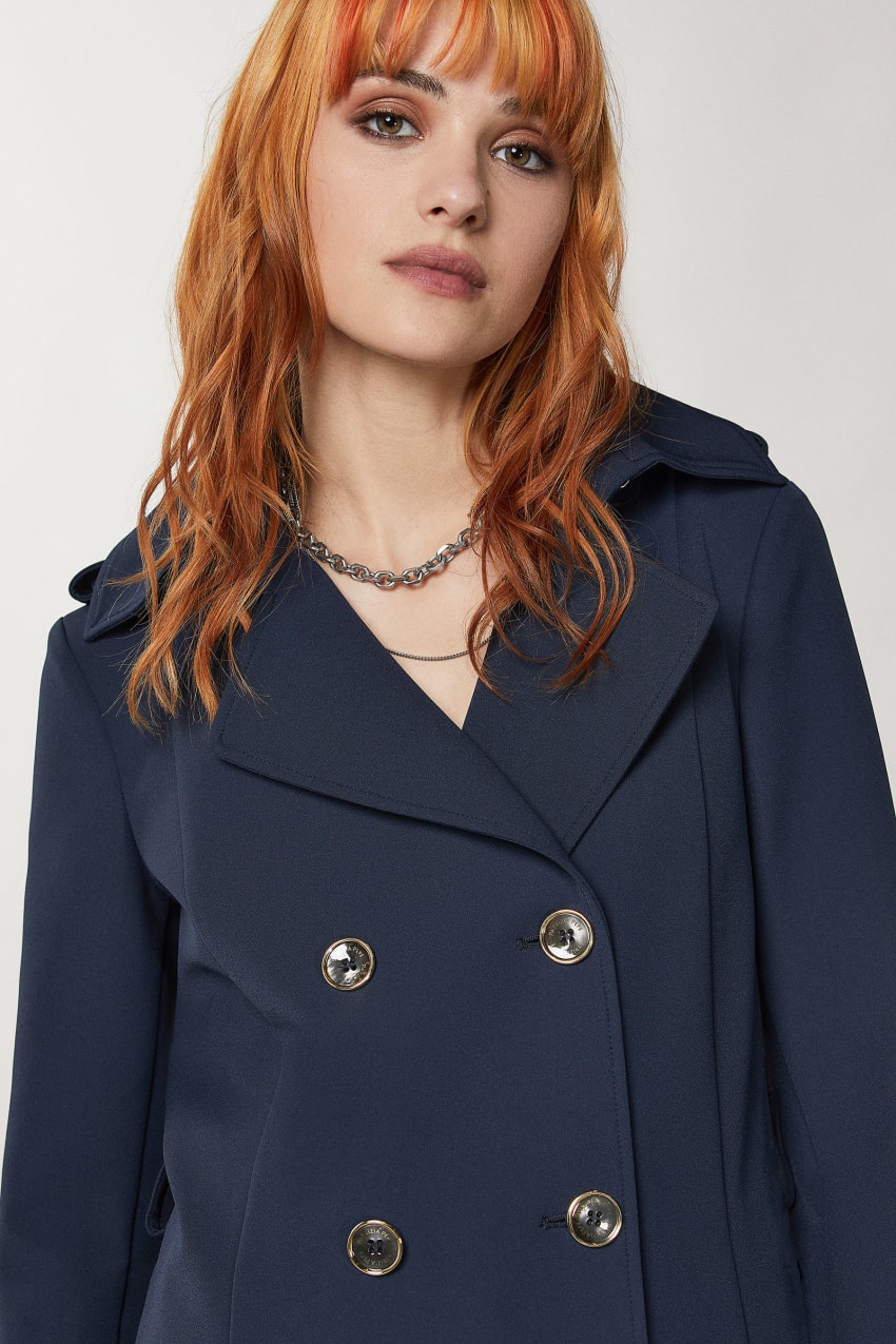 Patrizia Pepe Trench Blauw | 4592RALWP