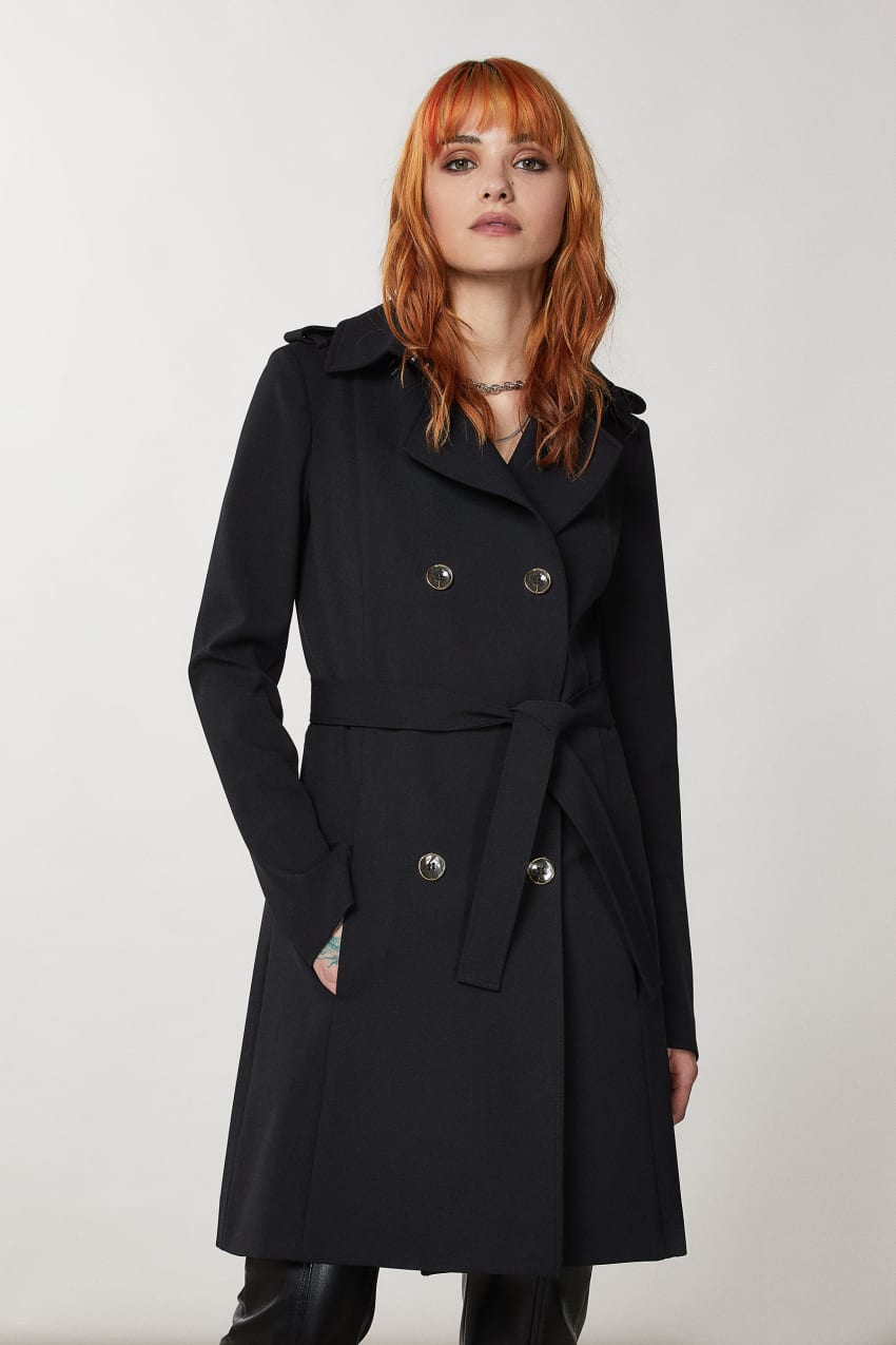 Patrizia Pepe Trench Zwart | 5437BACJU