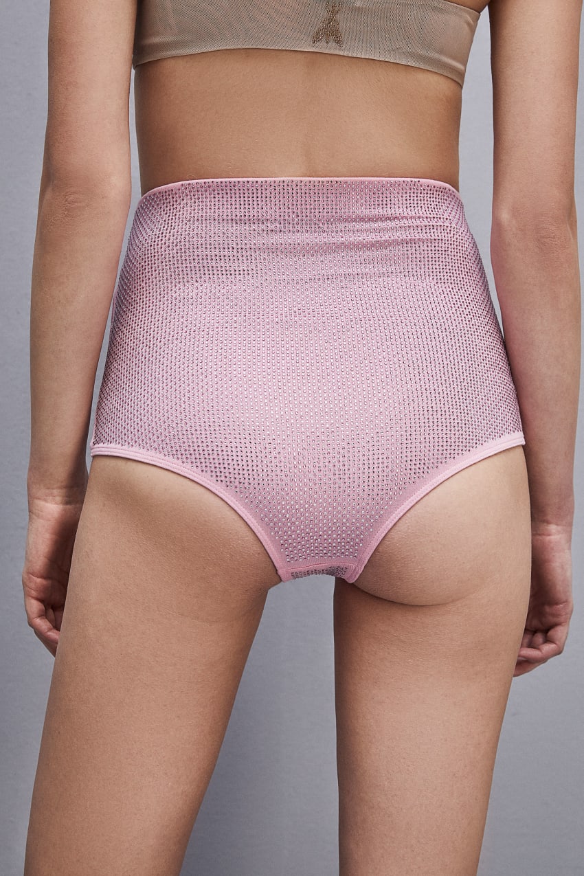 Patrizia Pepe Viscose Jersey Briefs Roze | 6481JXTKO