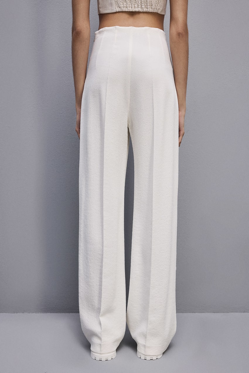 Patrizia Pepe Viscose Palazzo Pants Wit | 8451LSXVJ